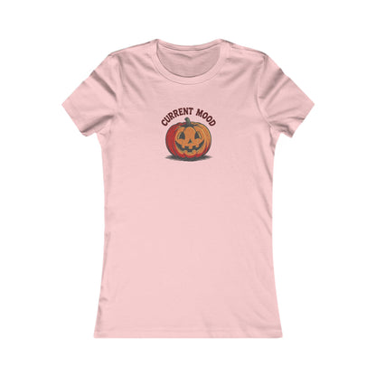 Current Mood (Classic Pumpkin) — Retro Halloween Women's Tee (Light)