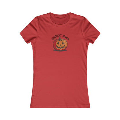 Current Mood (Classic Pumpkin) — Retro Halloween Women's Tee (Light)