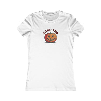 Current Mood (Classic Pumpkin) — Retro Halloween Women's Tee (Light)