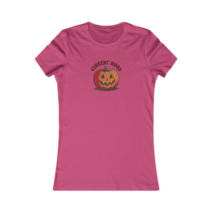 Current Mood (Classic Pumpkin) — Retro Halloween Women's Tee (Light)