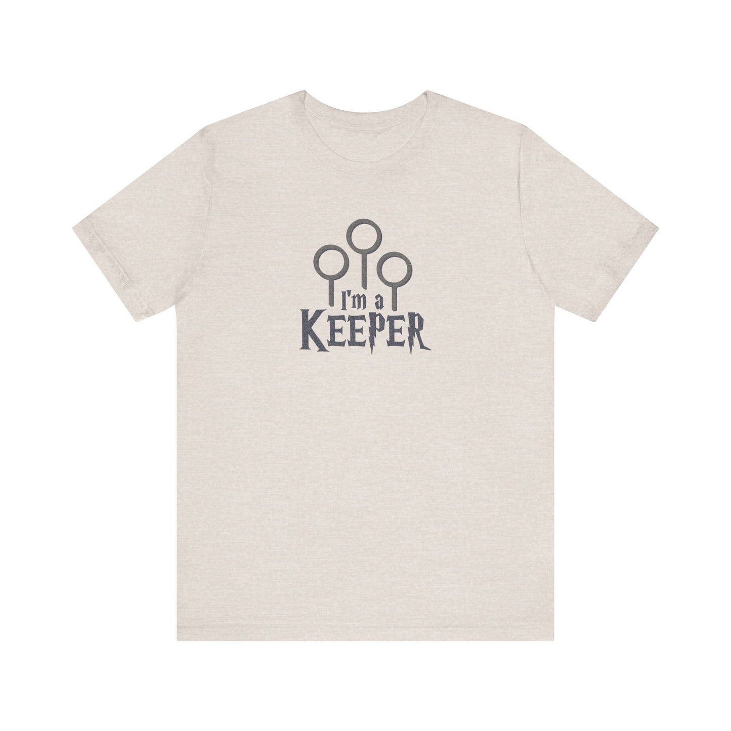 I’m a Keeper — Harry Potter Quidditch Retro Tee (Light)