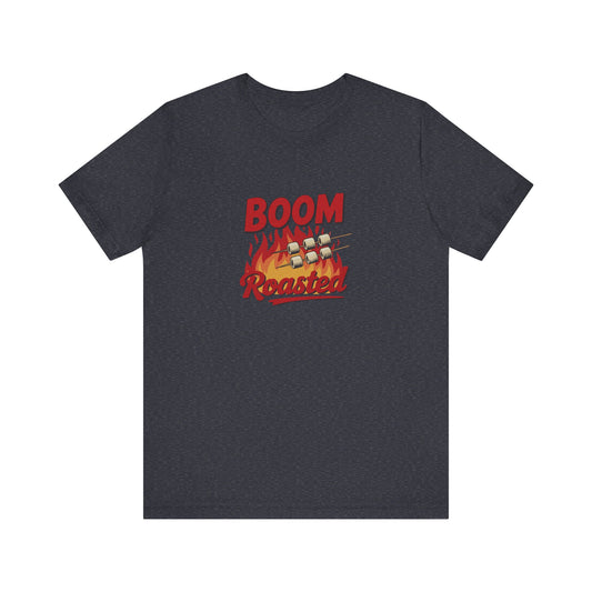 Boom, Roasted — Michael Scott Retro Tee (Dark)