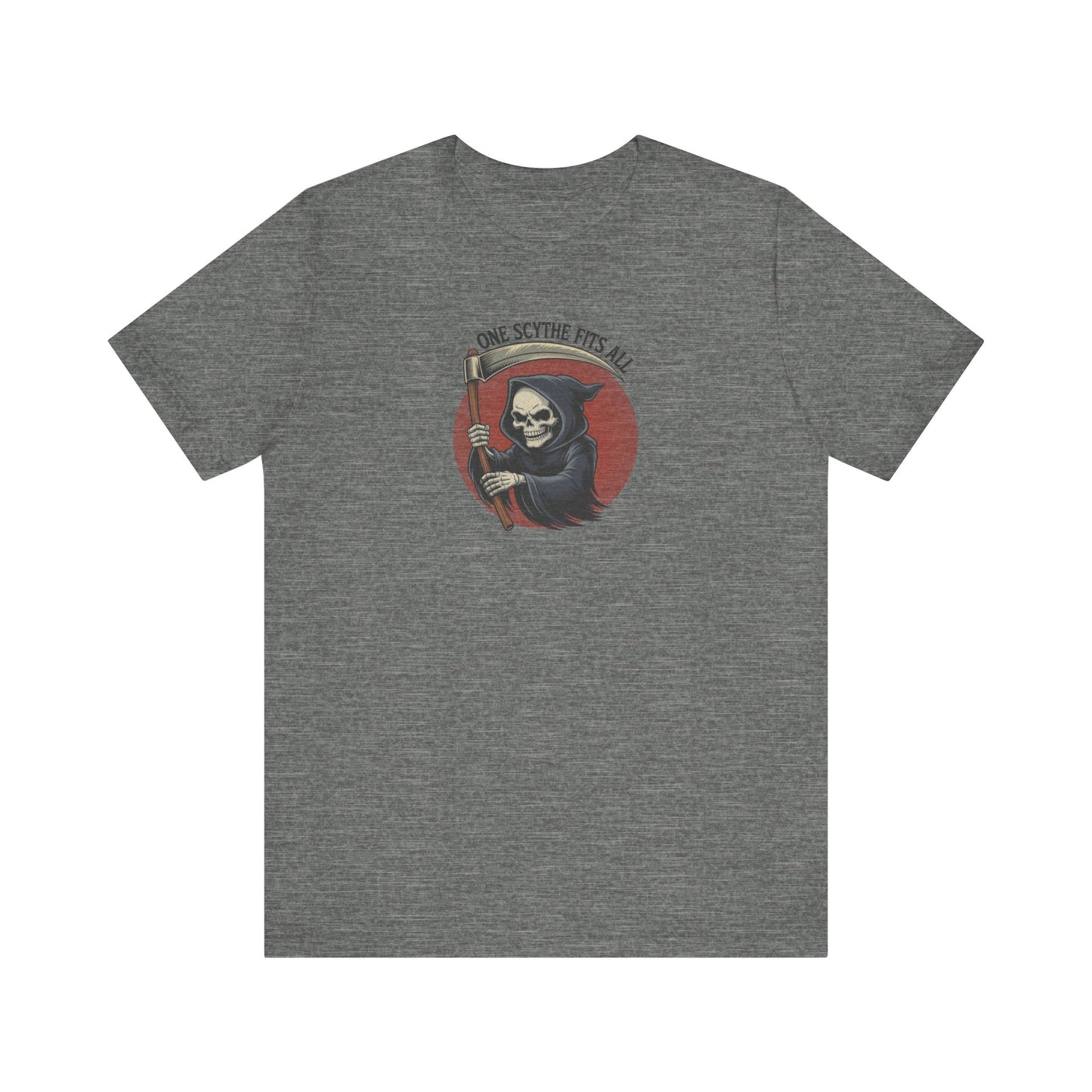 One Scythe Fits All — Grim Reaper Retro Tee (Light)