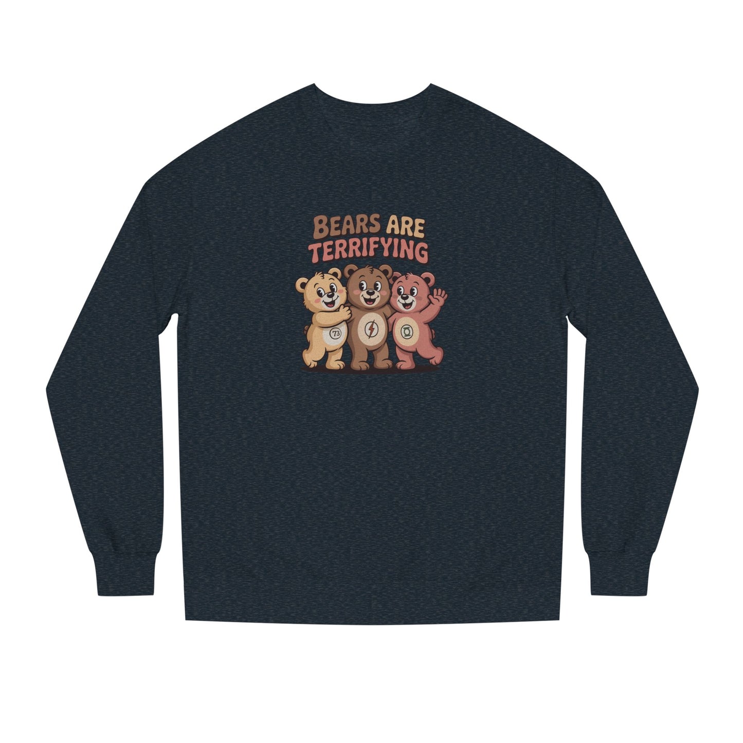 Bears Are Terrifying (Cute Remix) — Retro Sweatshirt (Dark)