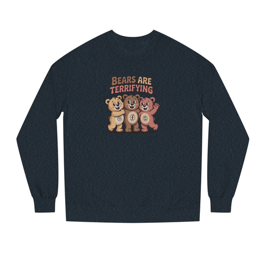 Bears Are Terrifying (Cute Remix) — Retro Sweatshirt (Dark)