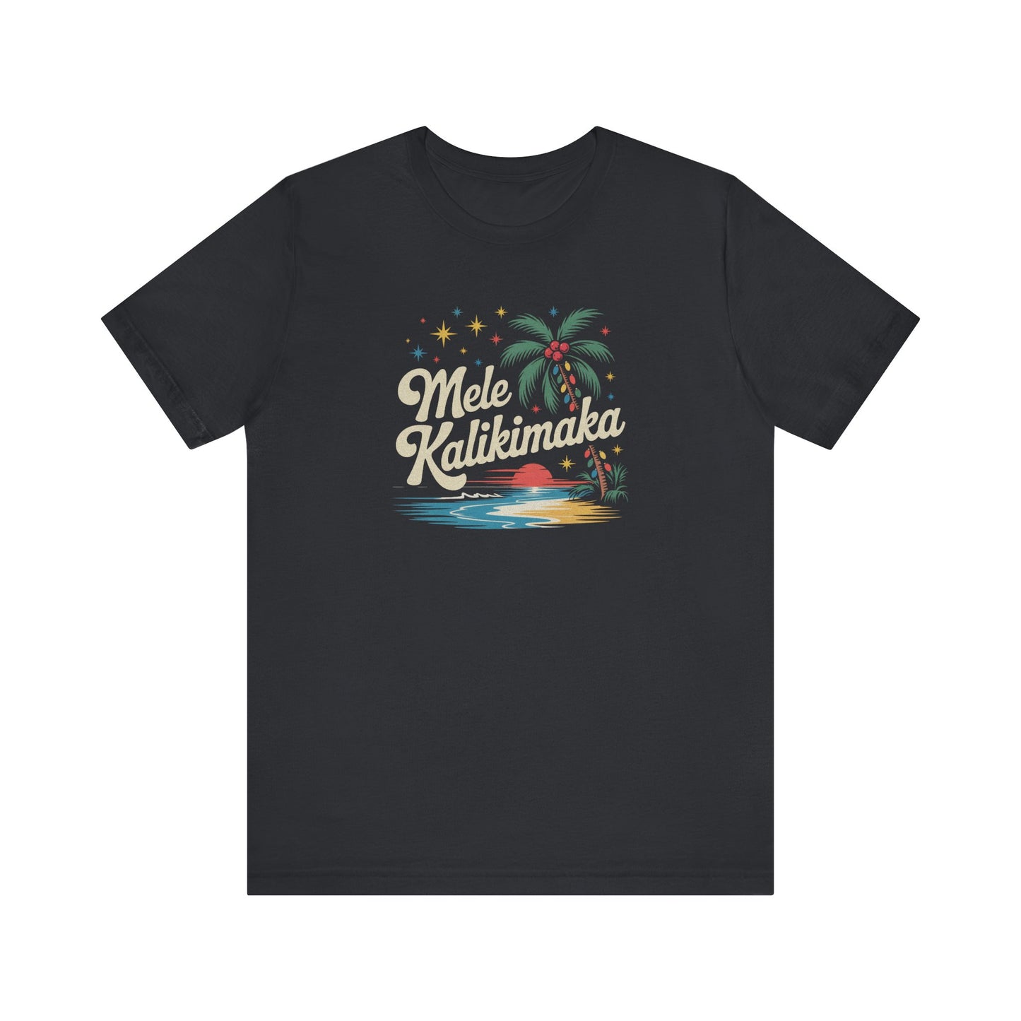 Mele Kalikimaka — Retro Hawaiian Christmas Tee (Dark)