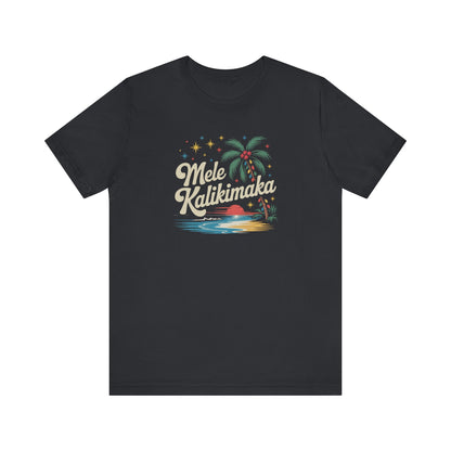 Mele Kalikimaka — Retro Hawaiian Christmas Tee (Dark)