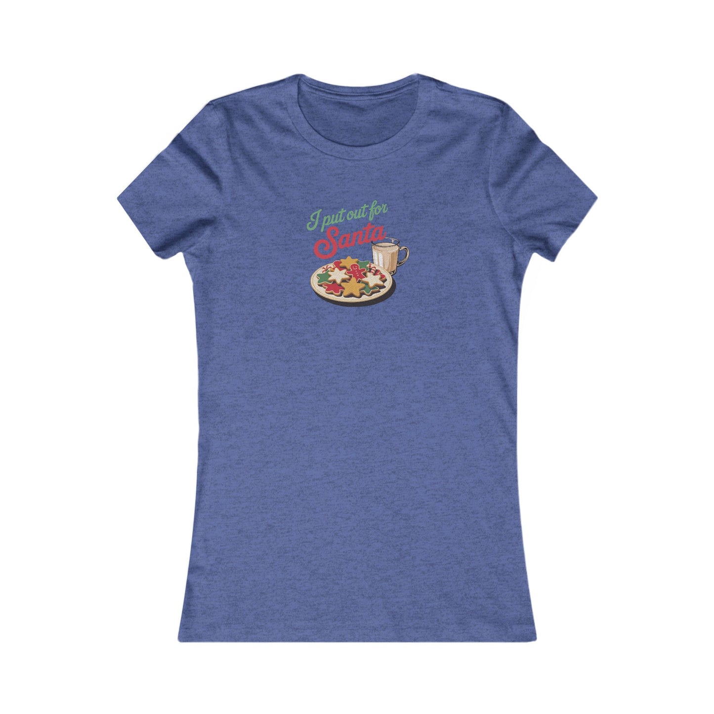 I Put Out for Santa — Retro Christmas Cookies Women's Tee (Dark)