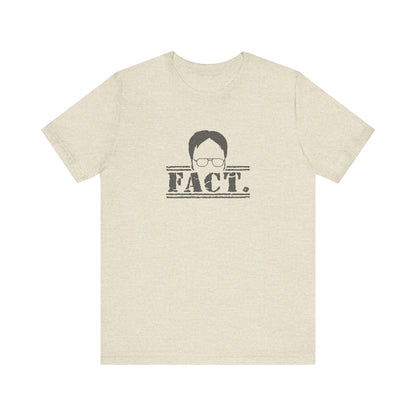 Dwight Schrute FACT. — The Office-Inspired Retro Tee (Light)