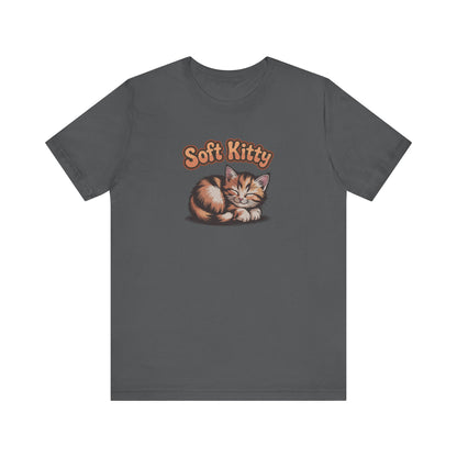 Soft Kitty Sick-Day Lullaby — Big Bang Theory Retro Tee (Dark)