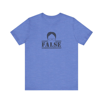 Dwight Schrute FALSE —  The Office-Inspired Retro Tee (Light)