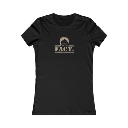 Dwight Schrute FACT. — The Office-Inspired Retro Women's Tee (Dark)