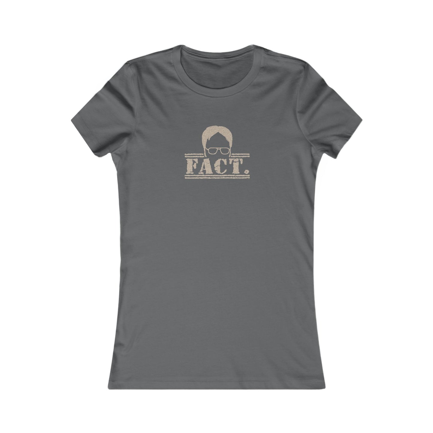 Dwight Schrute FACT. — The Office-Inspired Retro Women's Tee (Dark)