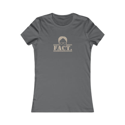 Dwight Schrute FACT. — The Office-Inspired Retro Women's Tee (Dark)