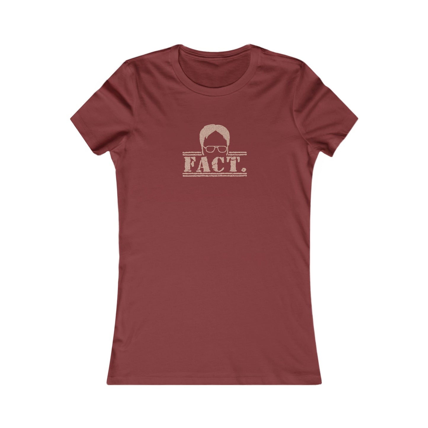 Dwight Schrute FACT. — The Office-Inspired Retro Women's Tee (Dark)
