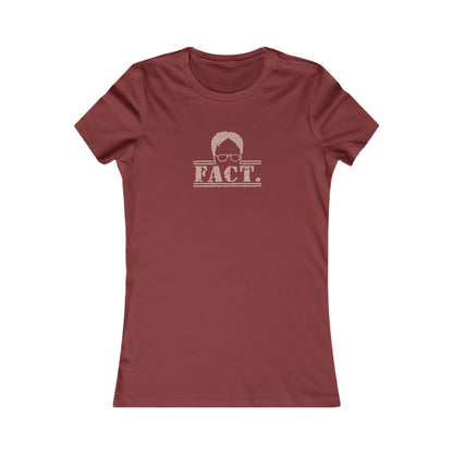 Dwight Schrute FACT. — The Office-Inspired Retro Women's Tee (Dark)
