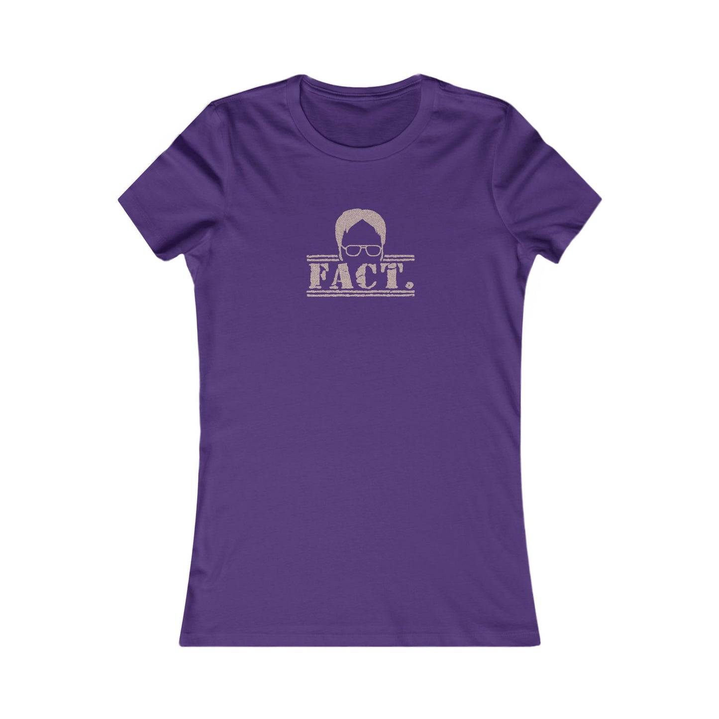 Dwight Schrute FACT. — The Office-Inspired Retro Women's Tee (Dark)