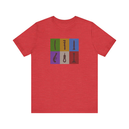 Six Ways Into the Evidence Locker — Clue Retro Tee (Light)