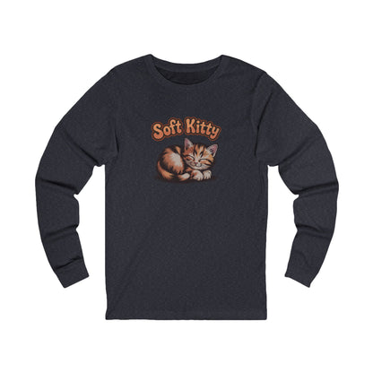Soft Kitty Sick-Day Lullaby — Big Bang Theory Retro Long Sleeve (Dark)