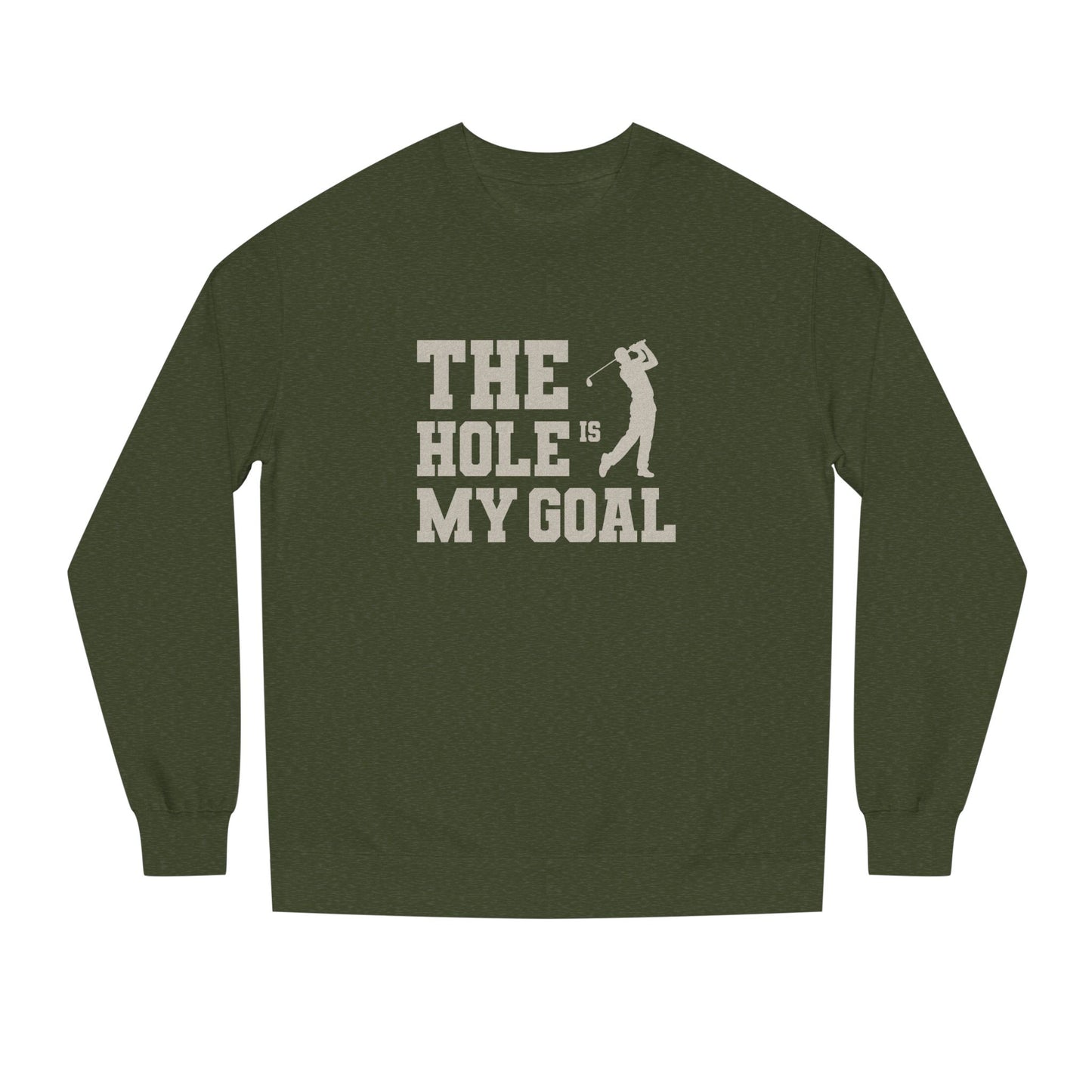 The Hole Is My Goal — Golf Silhouette Retro Sweatshirt (Dark)