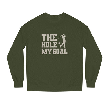 The Hole Is My Goal — Golf Silhouette Retro Sweatshirt (Dark)