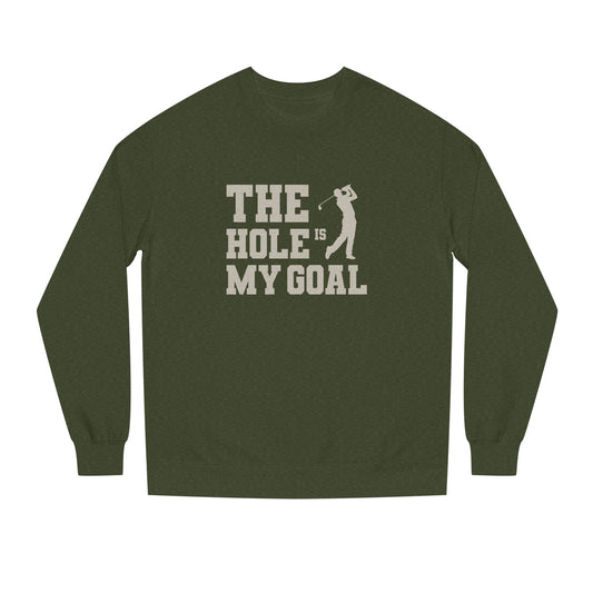 The Hole Is My Goal — Golf Silhouette Retro Sweatshirt (Dark)