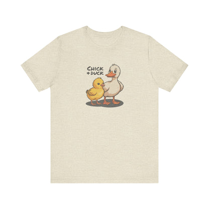The Chick and the Duck — Friends Retro Tee (Light)