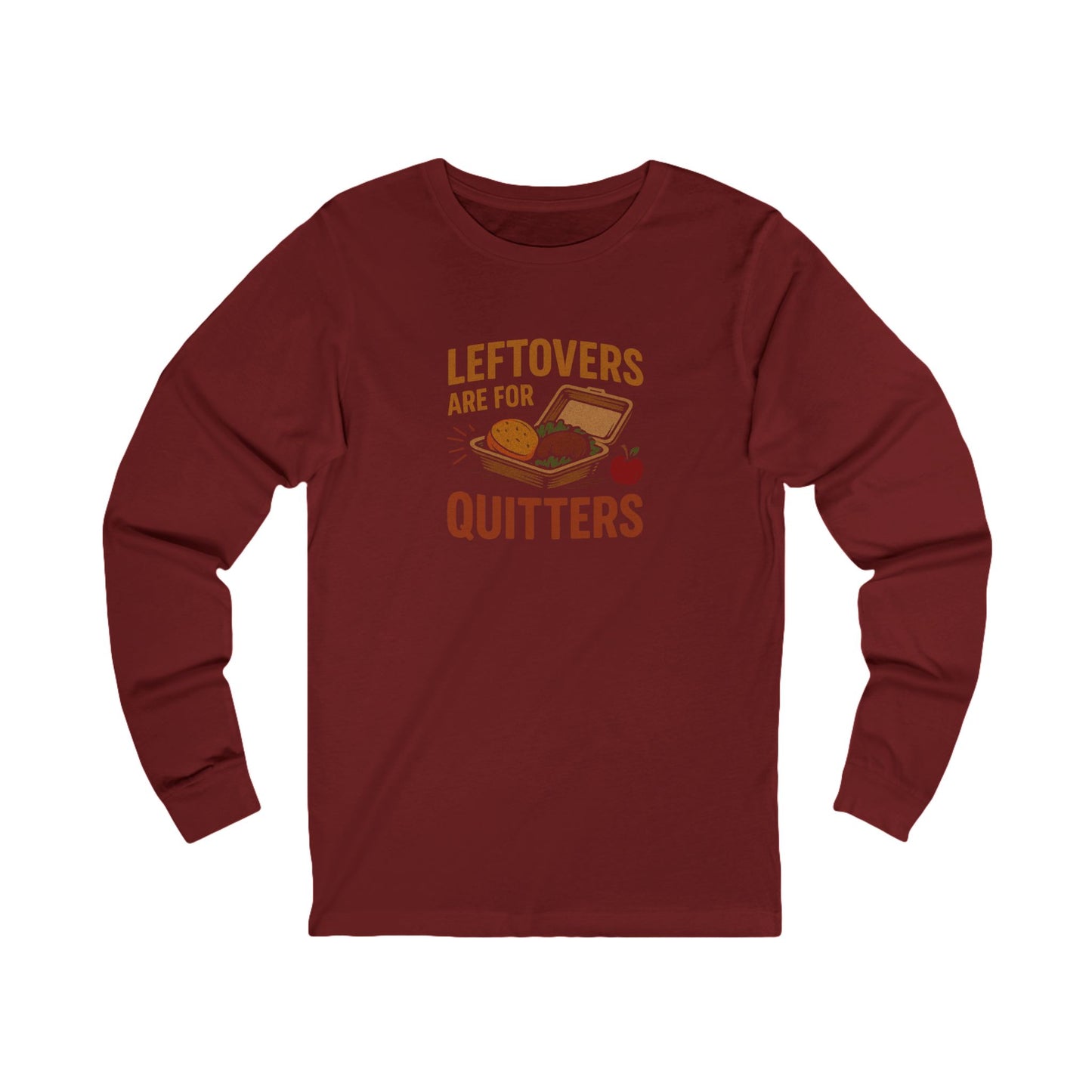Leftovers Are For Quitters — Foodie Retro Long Sleeve (Dark)