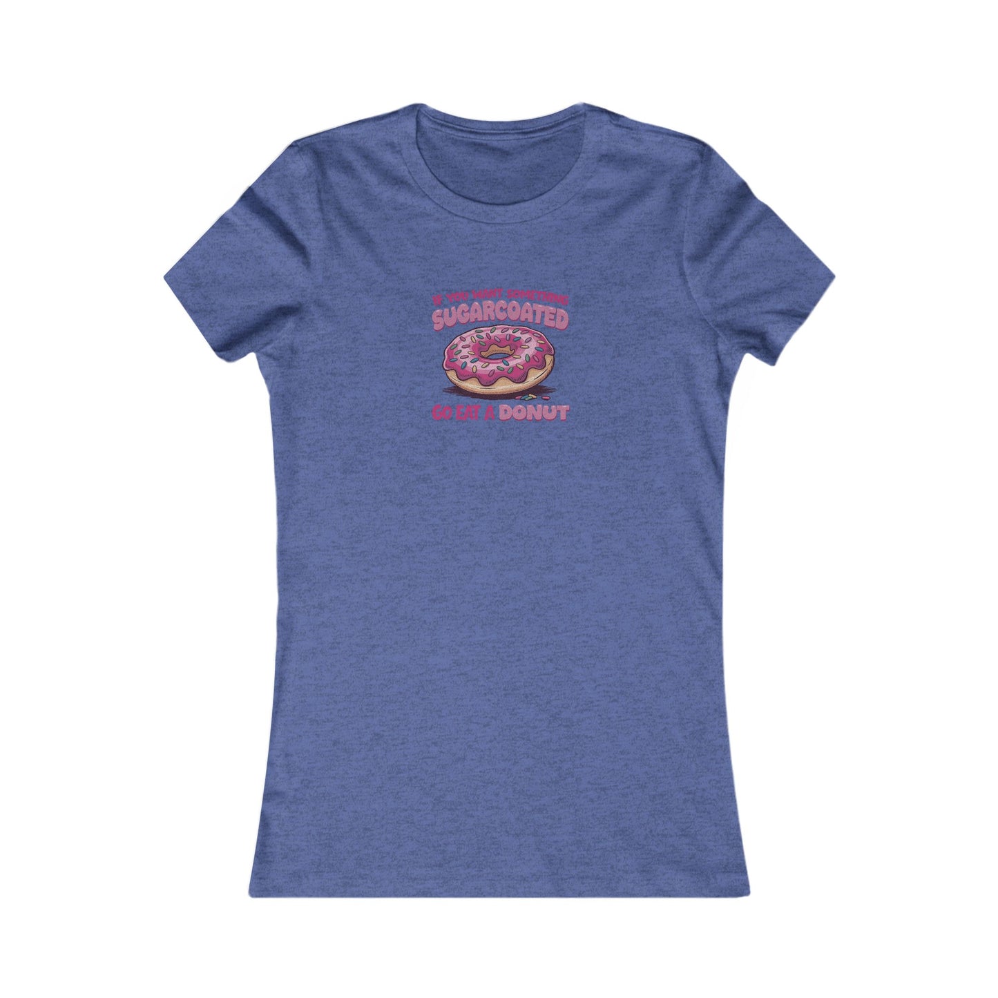 Sugarcoated (Go Eat a Donut) — Retro Graphic Women's Tee (Dark)