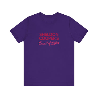 Sheldon Cooper’s Council of Ladies — TBBT Retro Tee (Dark)