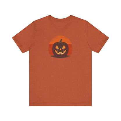 Retro Jack: Sliced Sunset — Halloween Sunset Tee (Light)