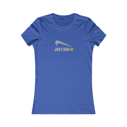 Just Ugh 😒 Athletic Parody — Retro Workout Women's Tee (Dark)