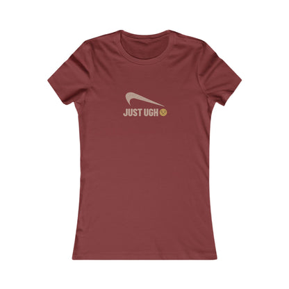Just Ugh 😒 Athletic Parody — Retro Workout Women's Tee (Dark)