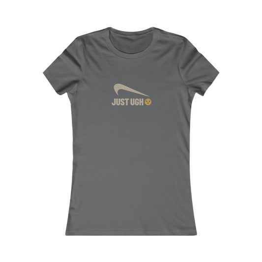 Just Ugh 😒 Athletic Parody — Retro Workout Women's Tee (Dark)