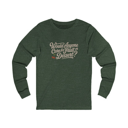 Would Anyone Care for Fruit or Dessert? — Clue Retro Long Sleeve (Dark)