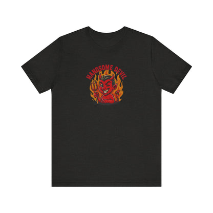 Handsome Devil — Fiery Retro Halloween Tee (Dark)