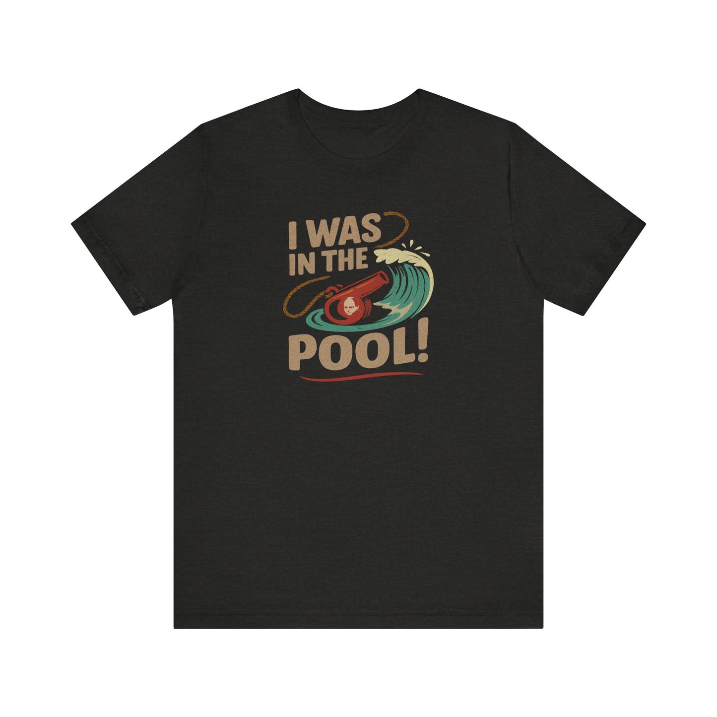 I Was in the Pool! — George Costanza Shrinkage Retro Tee (Dark)