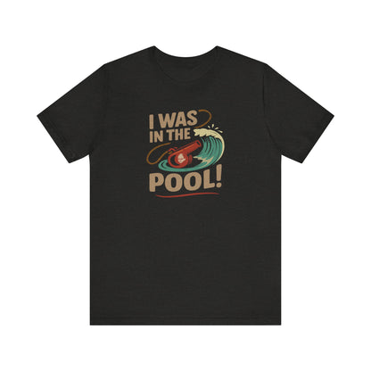 I Was in the Pool! — George Costanza Shrinkage Retro Tee (Dark)