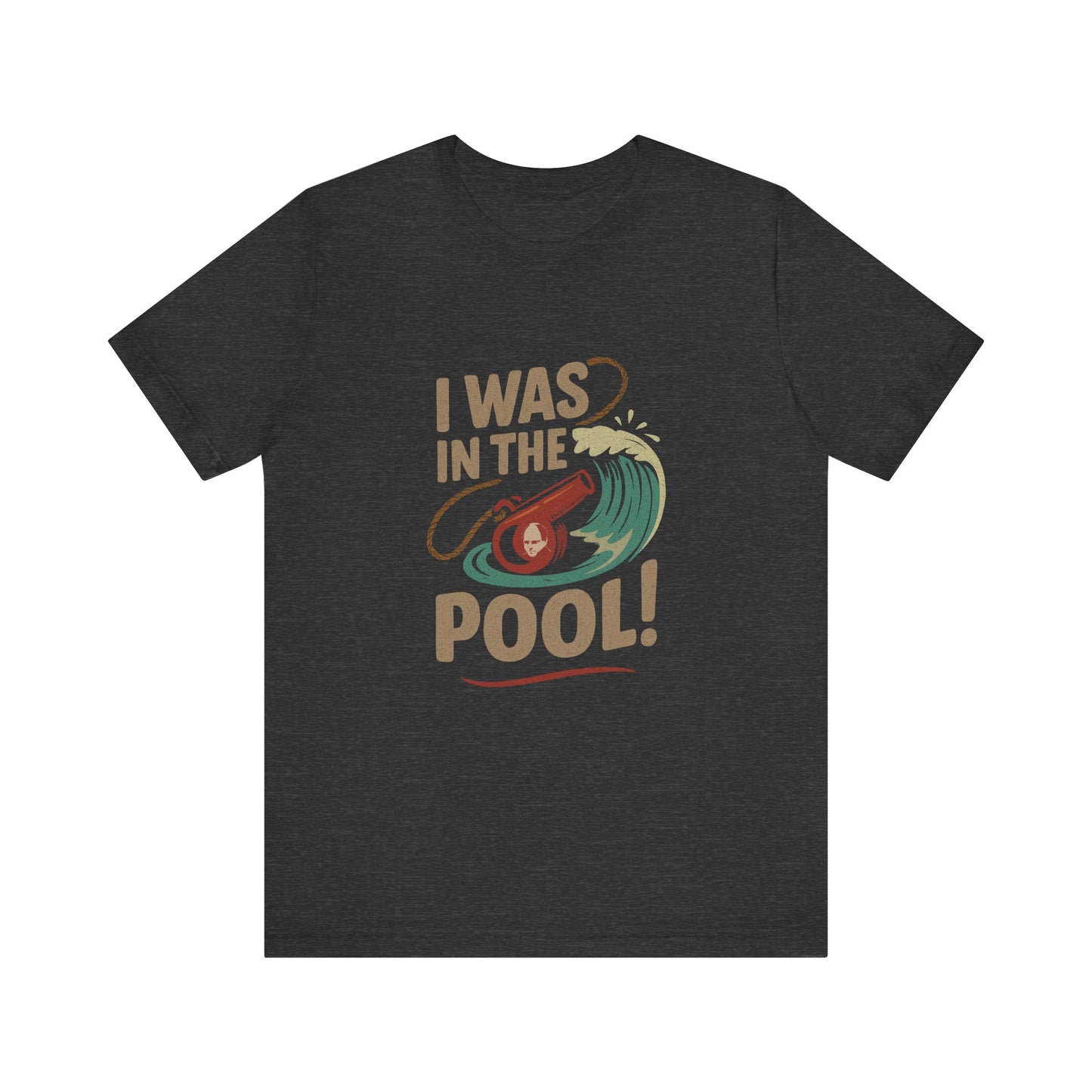 I Was in the Pool! — George Costanza Shrinkage Retro Tee (Dark)