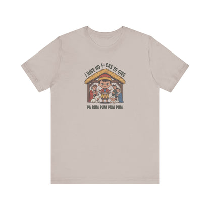 I Have No F*cks to Give — Little Drummer Boy Retro Tee (Light)
