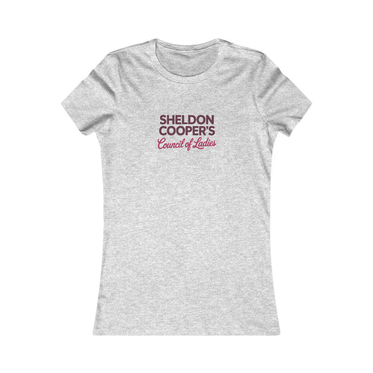 Sheldon Cooper’s Council of Ladies — TBBT Retro Women's Tee (Light)
