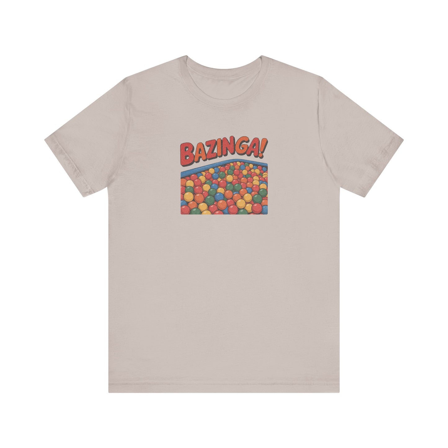 Bazinga! Ball Pit — Big Bang Theory Retro Tee (Light)