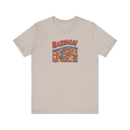 Bazinga! Ball Pit — Big Bang Theory Retro Tee (Light)