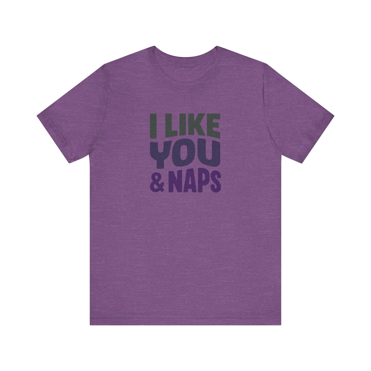 I Like You & Naps (Cool Gradient) — Retro Loungewear Tee (Light)