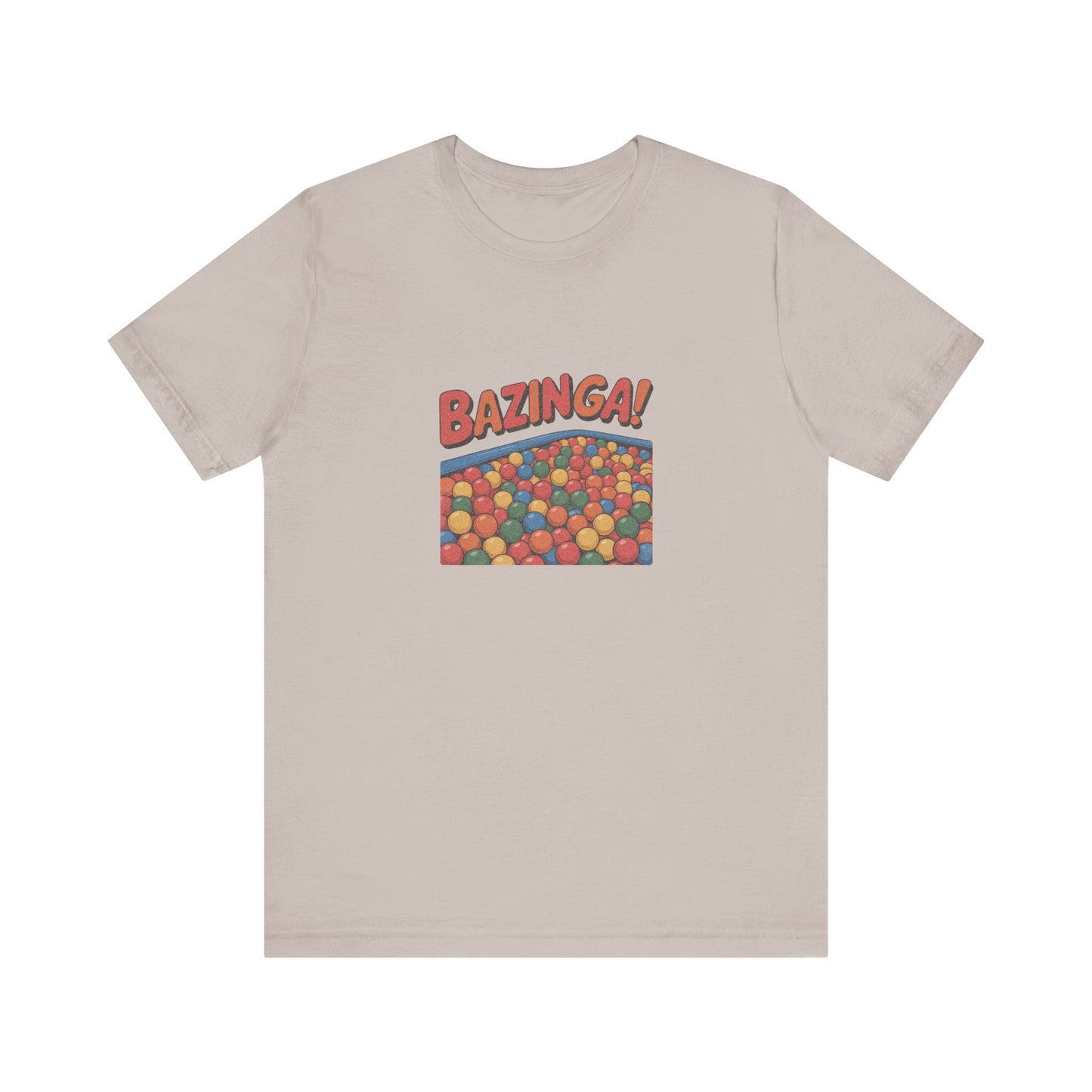 Bazinga! Ball Pit — Big Bang Theory Retro Tee (Light)