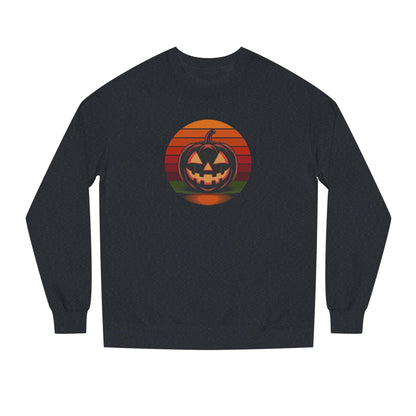 Retro Jack: Bold Grin — Halloween Sunset Sweatshirt (Dark)
