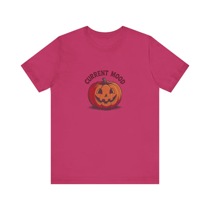 Current Mood (Classic Pumpkin) — Retro Halloween Tee (Light)