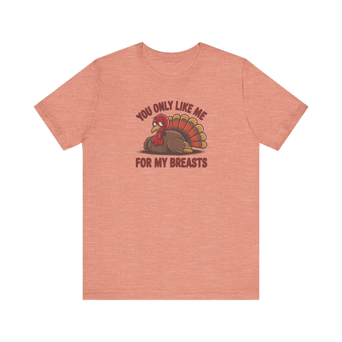 You Only Like Me for My Breasts — Thanksgiving Retro Tee (Light)