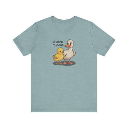 The Chick and the Duck — Friends Retro Tee (Light)