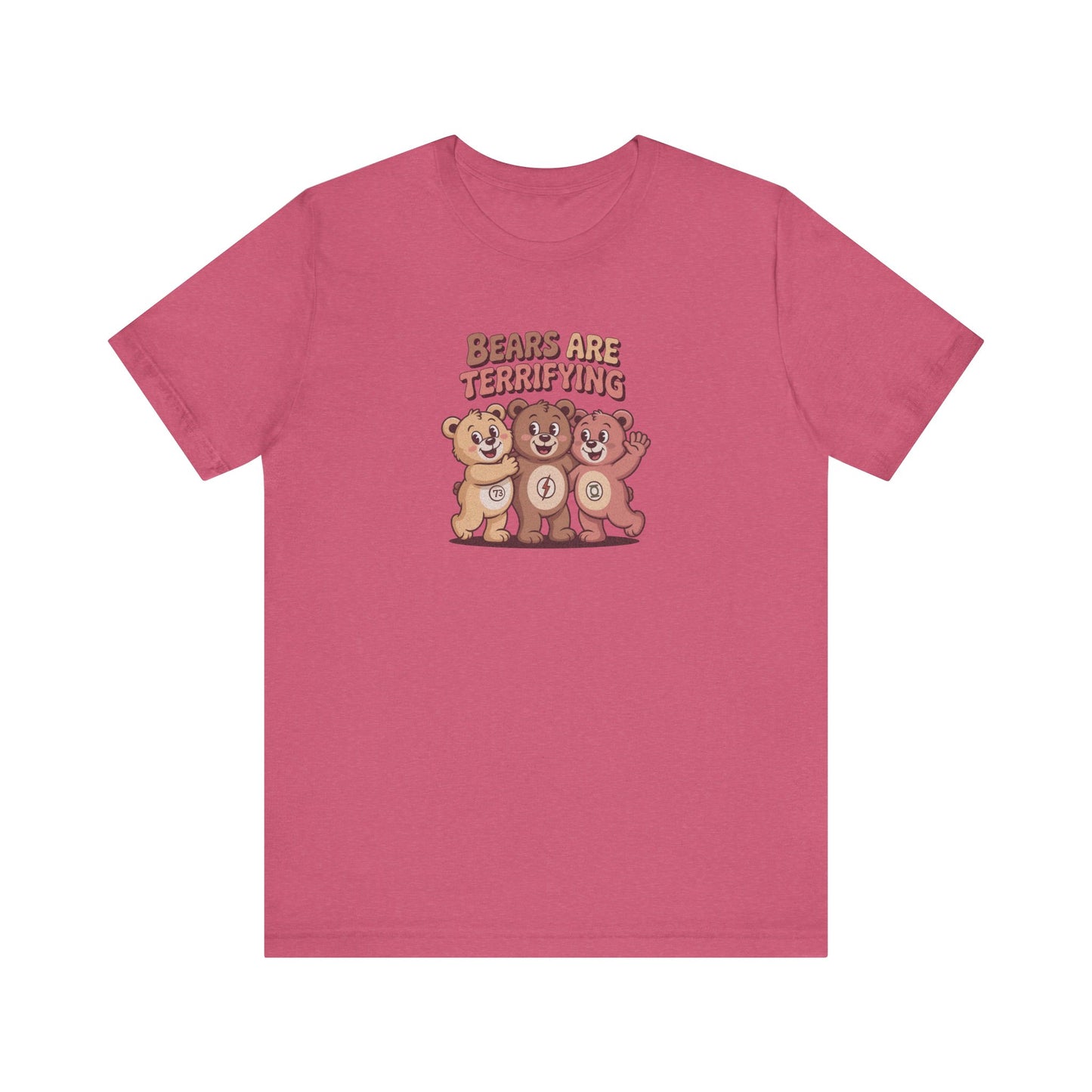 Bears Are Terrifying (Cute Remix) — Retro Tee (Light)